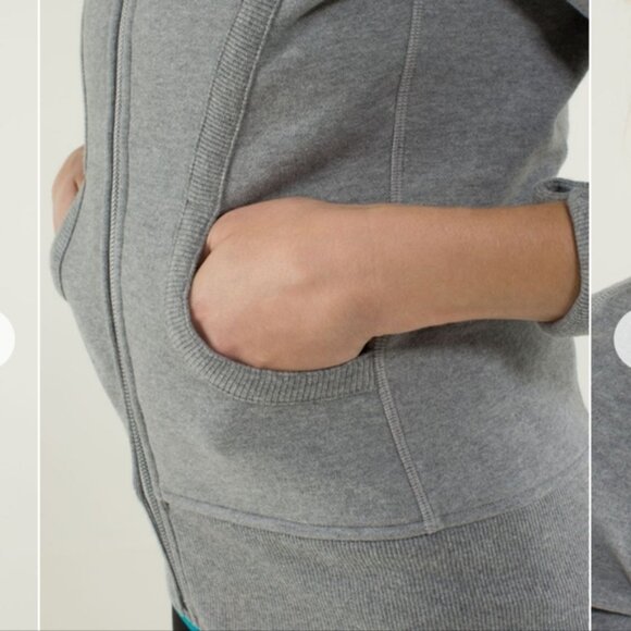 Lululemon Scuba Hoodie (Lined Hood)Heathered light Grey - Picture 4 of 12